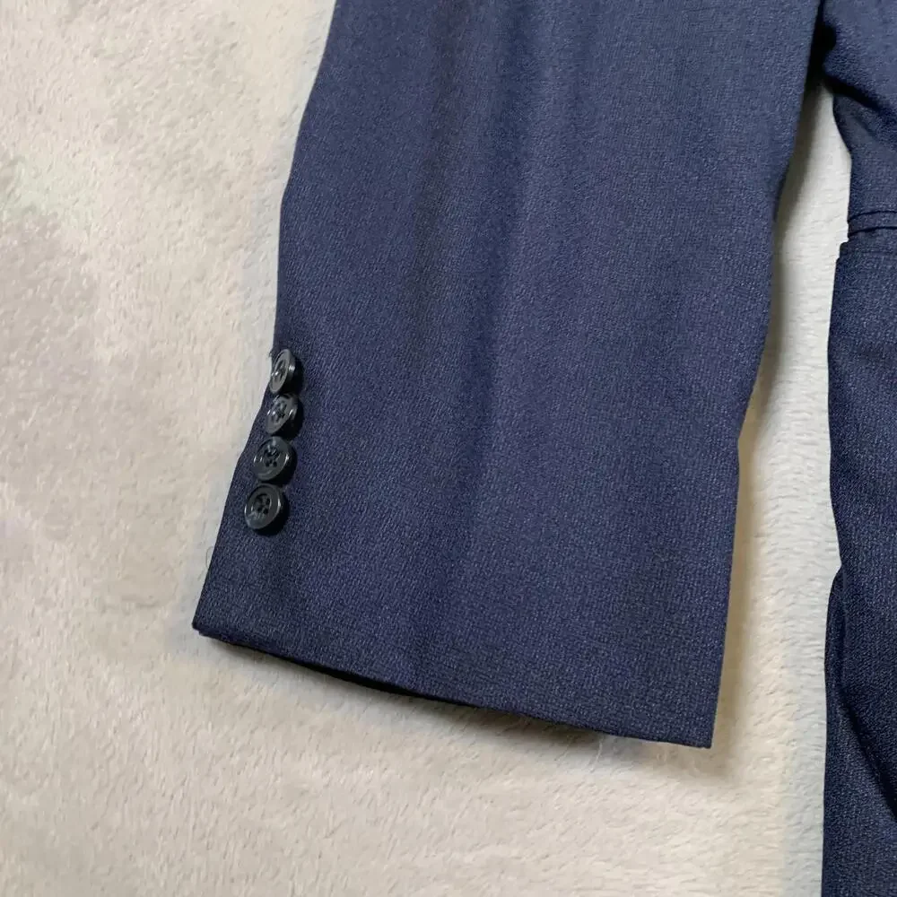 Tom James Filo A Mano Blazer Mens 44 Long‎ Blue Wool 3 Button Hand Tailored USA